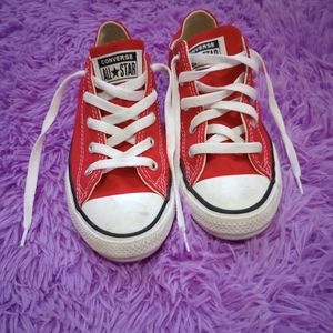 Kids Red and White Converse Size 2